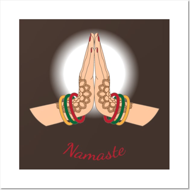 Namaste Hands 1 Wall Art by ShineYourLight